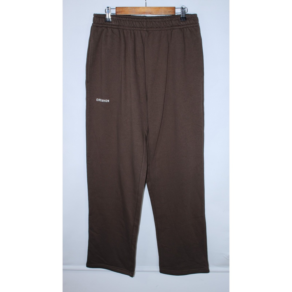 Erewhon Pants Brown Organic Cotton Fleece Joggers Sweatpants NWT Size Large